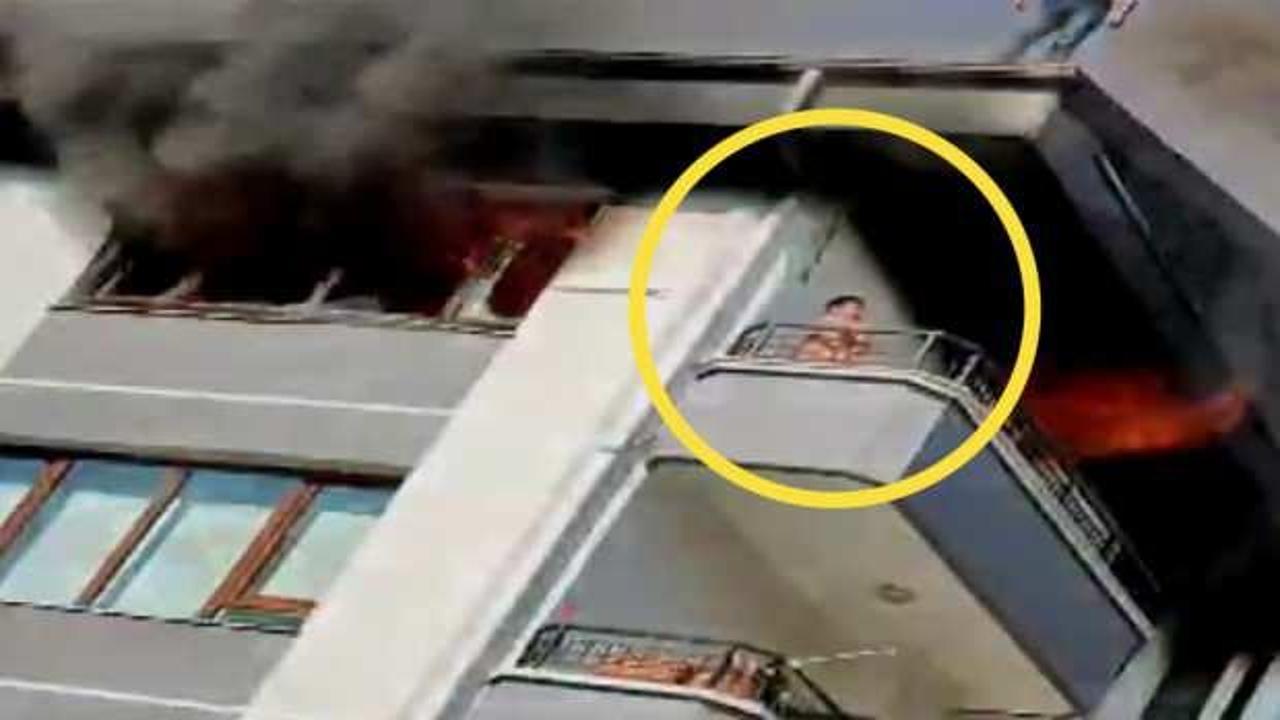 Ankara'da can pazarı... 8 yaşındaki çocuk çıkan yangında balkonda mahsur kaldı!