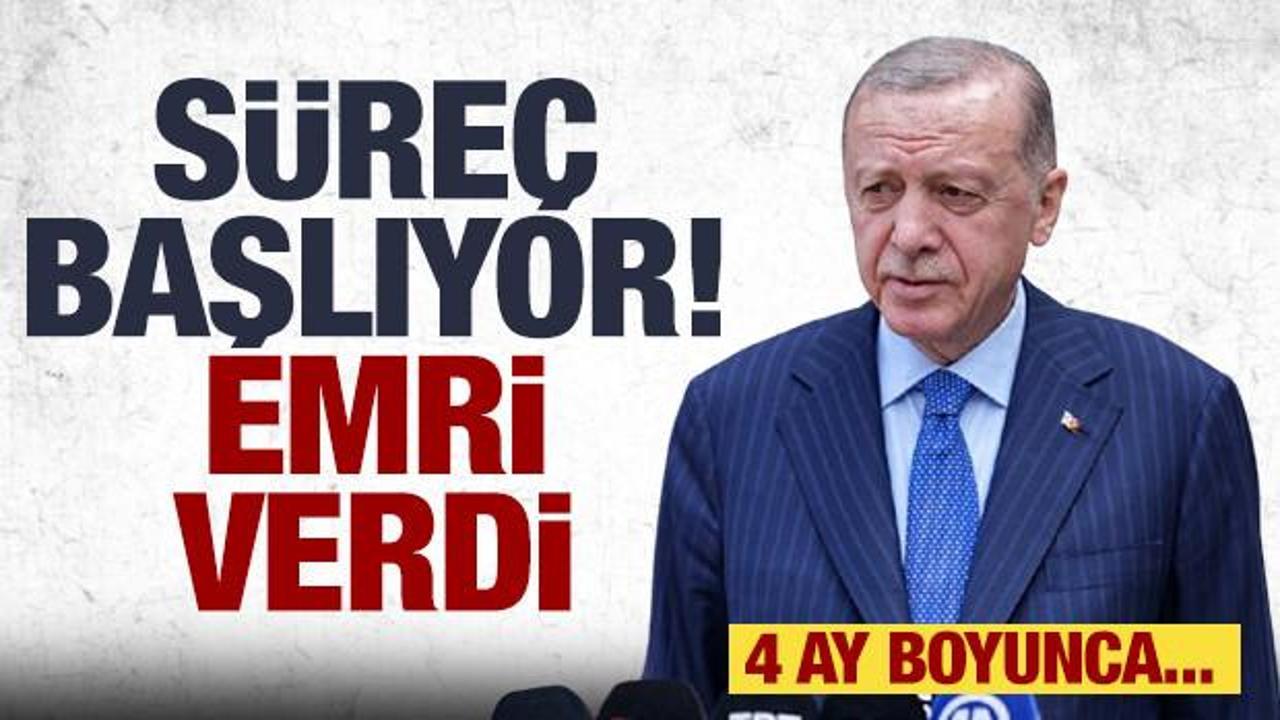 Cumhurbaşkanı Erdoğan emri verdi! Yeni süreç başlıyor